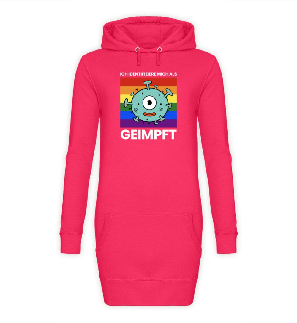 HOODIEKLEID MÄDELS • ICH IDENTIFIZIERE MICH ALS GEIMPFT-HARLEKINSHOP