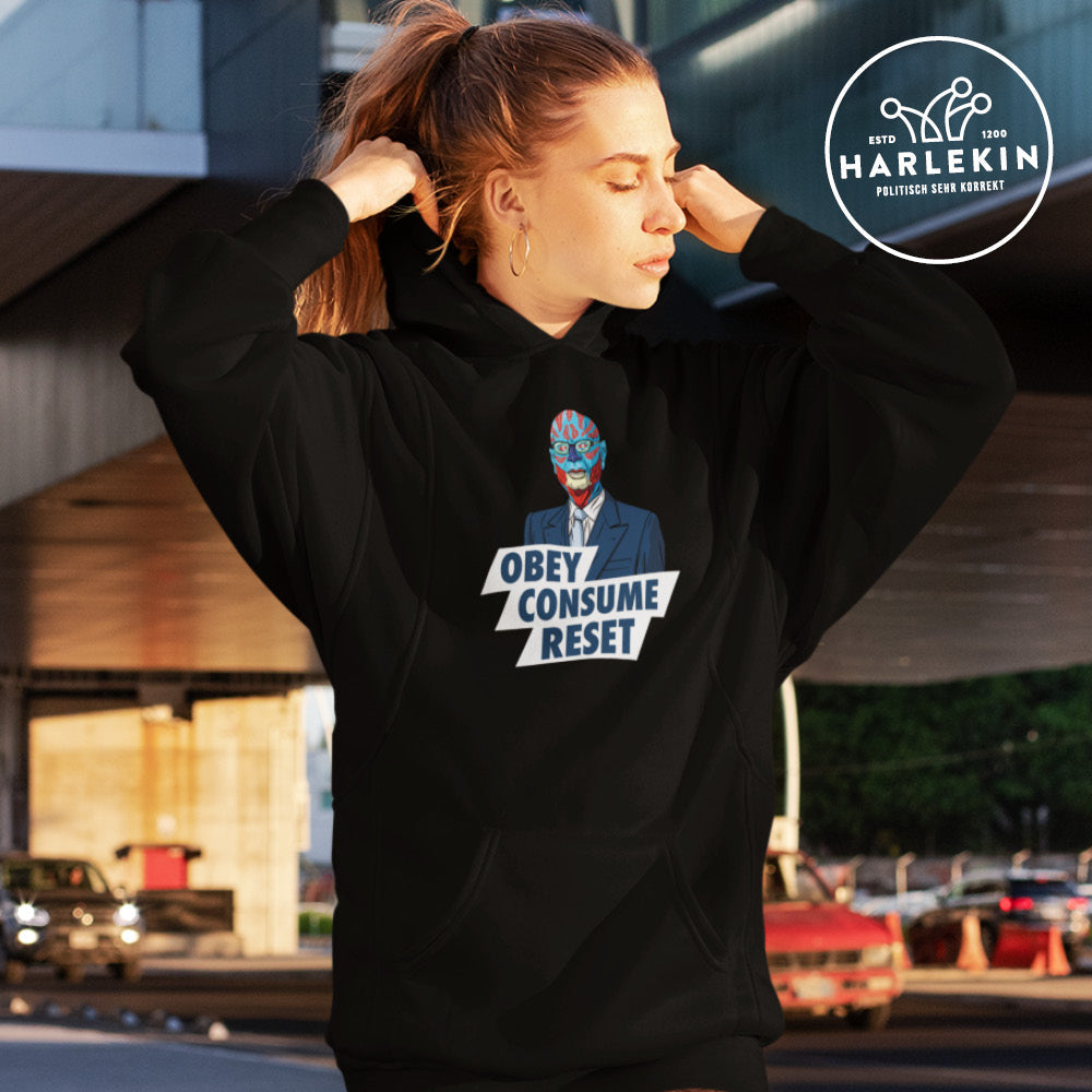 HOODIEKLEID MÄDELS • KLAUS: OBEY CONSUME RESET-HARLEKINSHOP