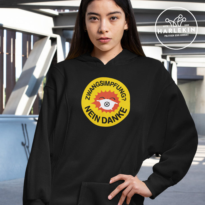 HOODIEKLEID MÄDELS • ZWANGSIMPFUNG NEIN DANKE-HARLEKINSHOP