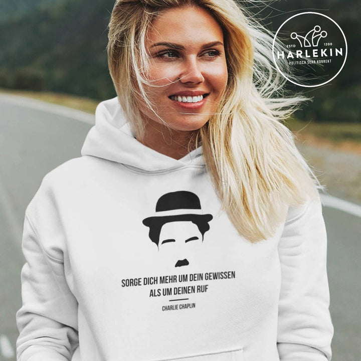 KENFM HOODIE MÄDELS • CHARLIE CHAPLIN / GEWISSEN-HARLEKINSHOP