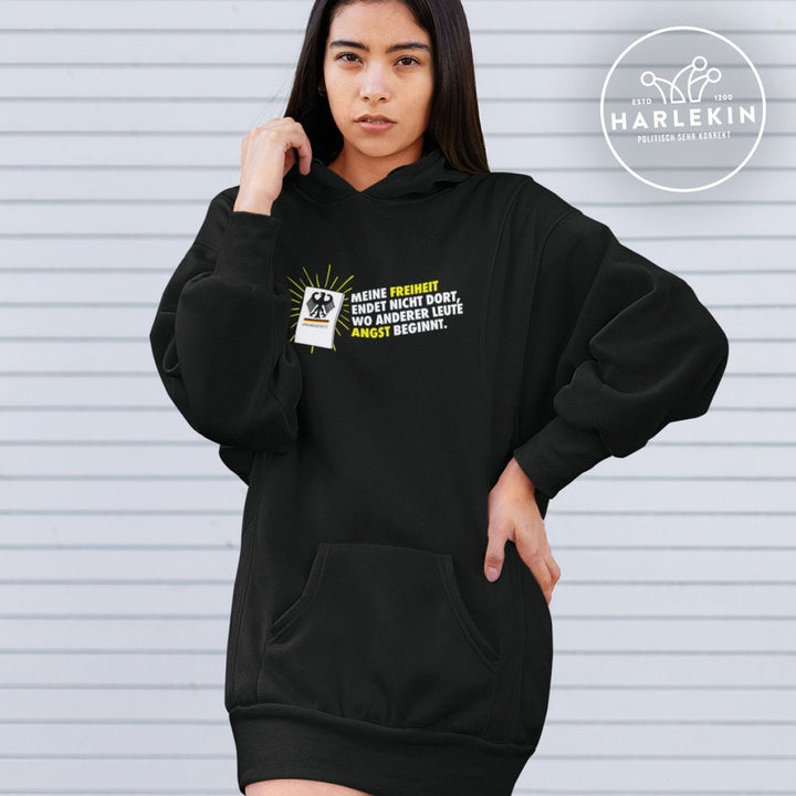 KENFM HOODIEKLEID MÄDELS • FREIHEIT VS. ANGST-HARLEKINSHOP