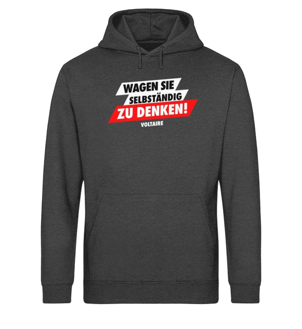 KENFM ORGANIC HOODIE MÄDELS • WAGEN SIE SELBSTÄNDIG ZU DENKEN-HARLEKINSHOP