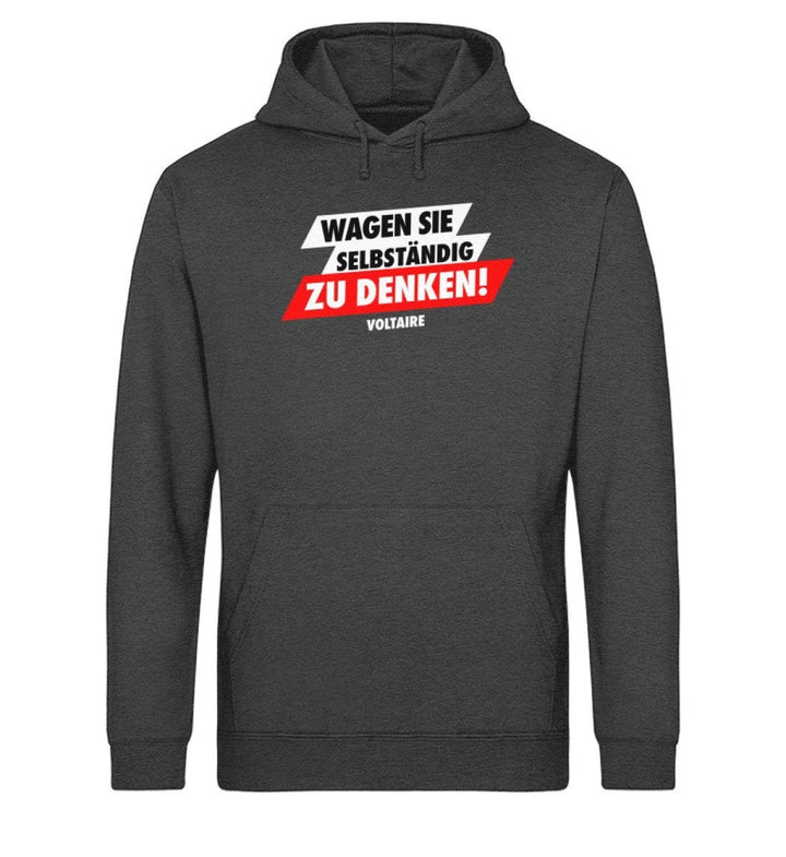 KENFM ORGANIC HOODIE MÄDELS • WAGEN SIE SELBSTÄNDIG ZU DENKEN-HARLEKINSHOP