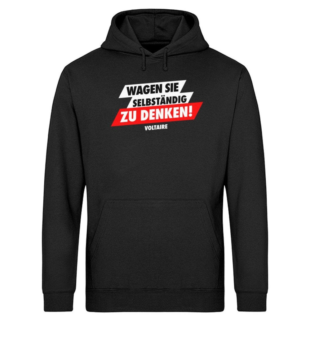 KENFM ORGANIC HOODIE MÄDELS • WAGEN SIE SELBSTÄNDIG ZU DENKEN-HARLEKINSHOP