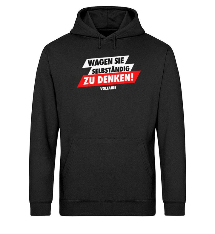KENFM ORGANIC HOODIE MÄDELS • WAGEN SIE SELBSTÄNDIG ZU DENKEN-HARLEKINSHOP
