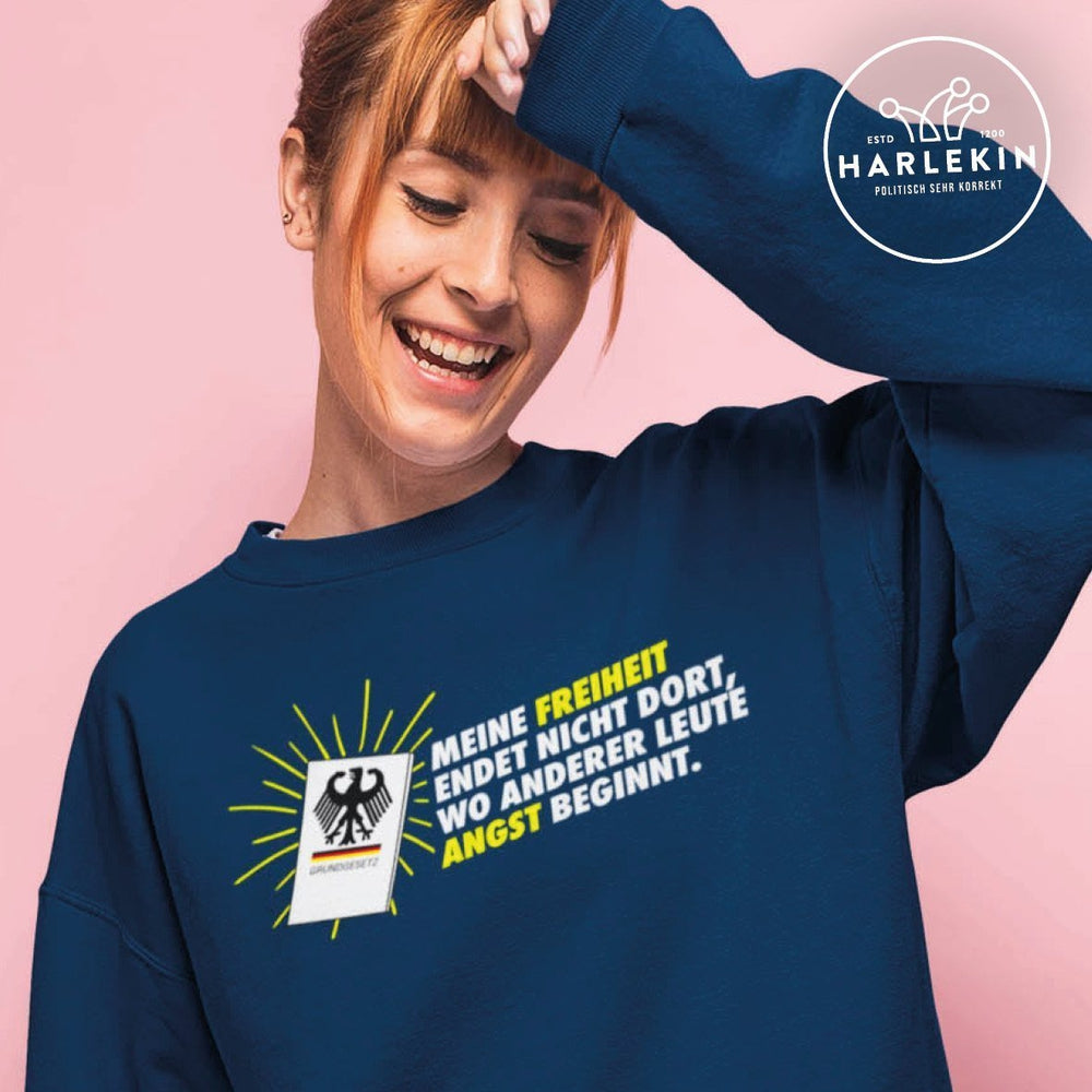 KENFM ORGANIC SWEATER MÄDELS • FREIHEIT VS. ANGST-HARLEKINSHOP