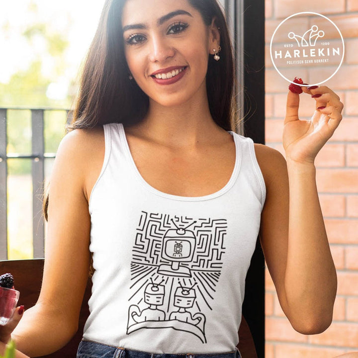 KENFM ORGANIC TANK TOP MÄDELS • TV MANIPULATION-HARLEKINSHOP