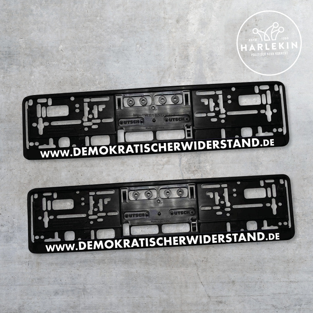 KENNZEICHENHALTER (2 STK.) • DEMOKRATISCHER WIDERSTAND