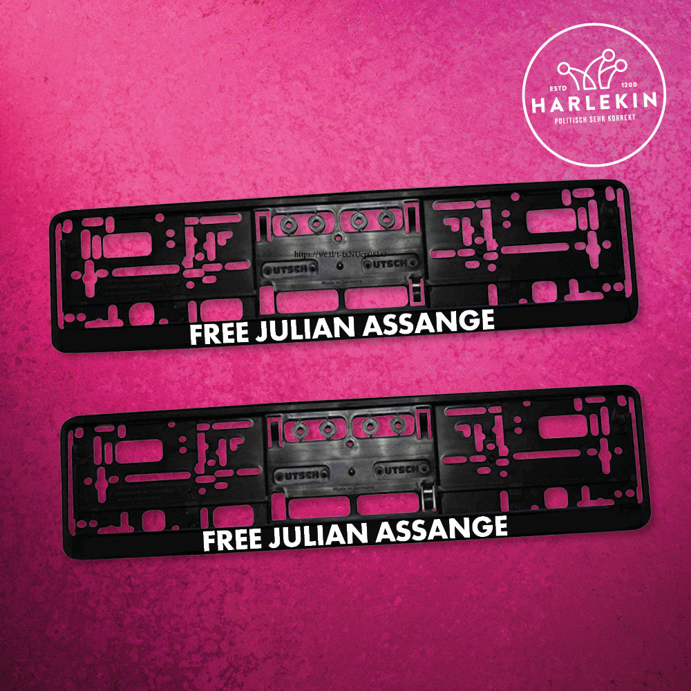 KENNZEICHENHALTER (2 STK.) • FREE JULIAN ASSANGE
