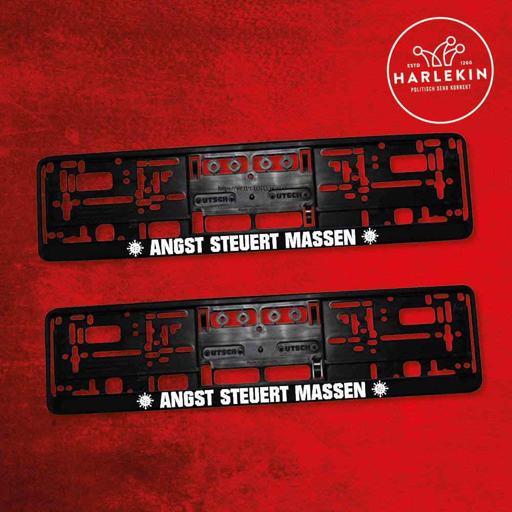 KENNZEICHENHALTER (2 STK.) • ANGST STEUERT MASSEN