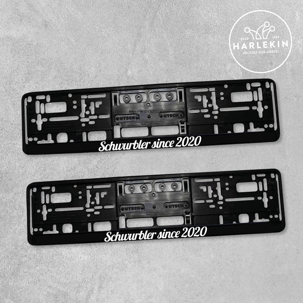KENNZEICHENHALTER (2 STK.) • SCHWURBLER SINCE 2020 - DUNKEL