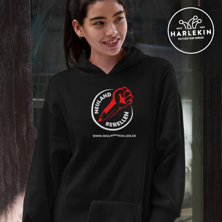 NEULANDREBELLEN HOODIEKLEID MÄDELS • LOGO-HARLEKINSHOP