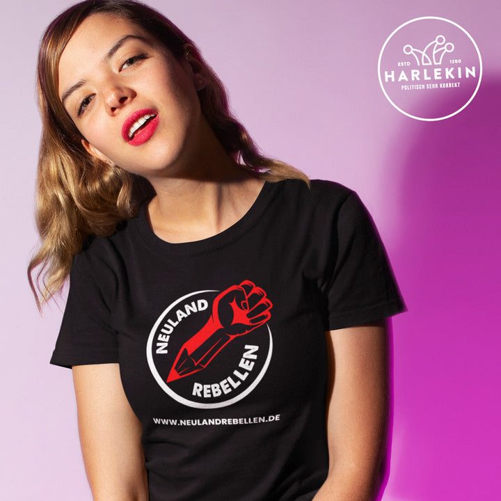 NEULANDREBELLEN ORGANIC SHIRT MÄDELS • LOGO-HARLEKINSHOP