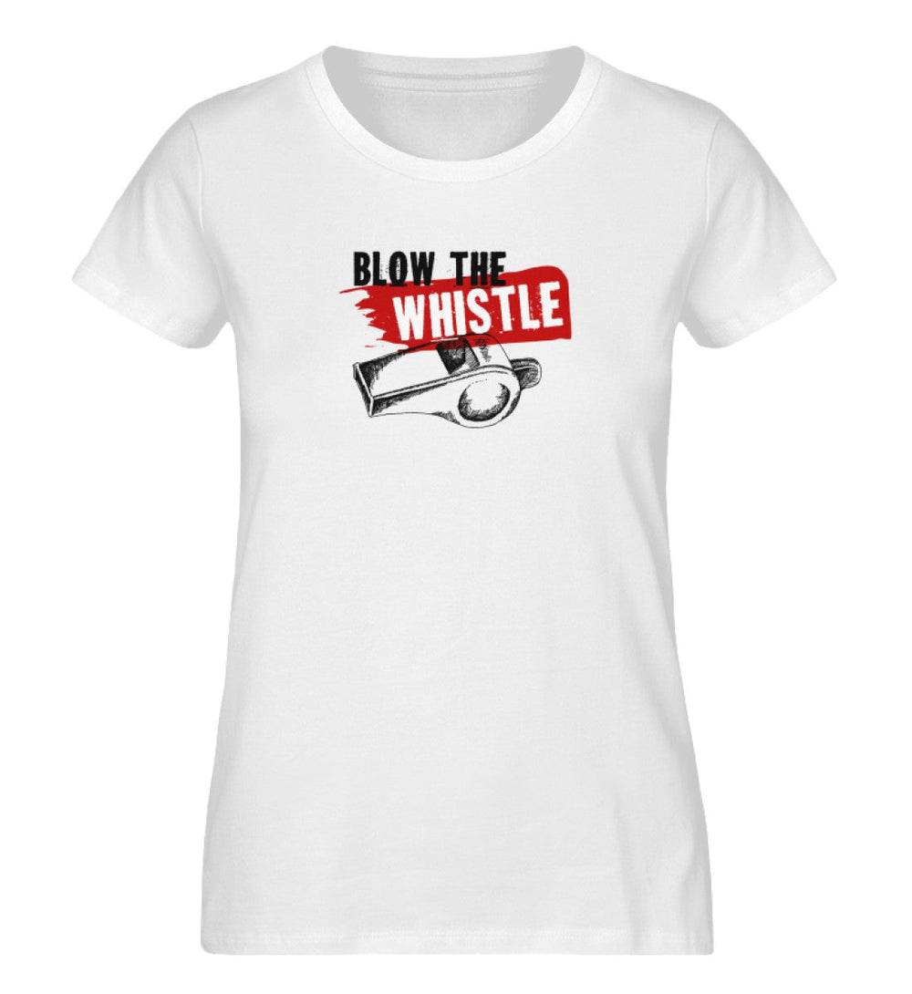 ORGANIC SHIRT MÄDELS • FREE ASSANGE / BLOW THE WHISTLE - HELL-HARLEKINSHOP