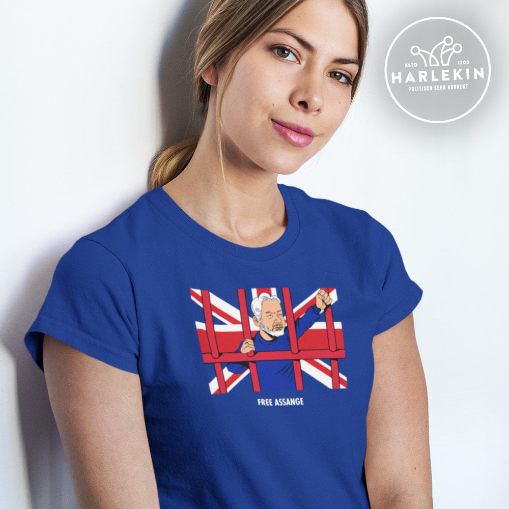 ORGANIC SHIRT MÄDELS • FREE ASSANGE / JAIL-HARLEKINSHOP