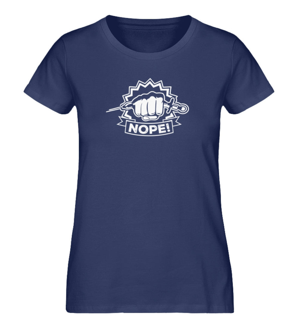 ORGANIC SHIRT MÄDELS • NOPE VACCINE IMPFUNG-HARLEKINSHOP