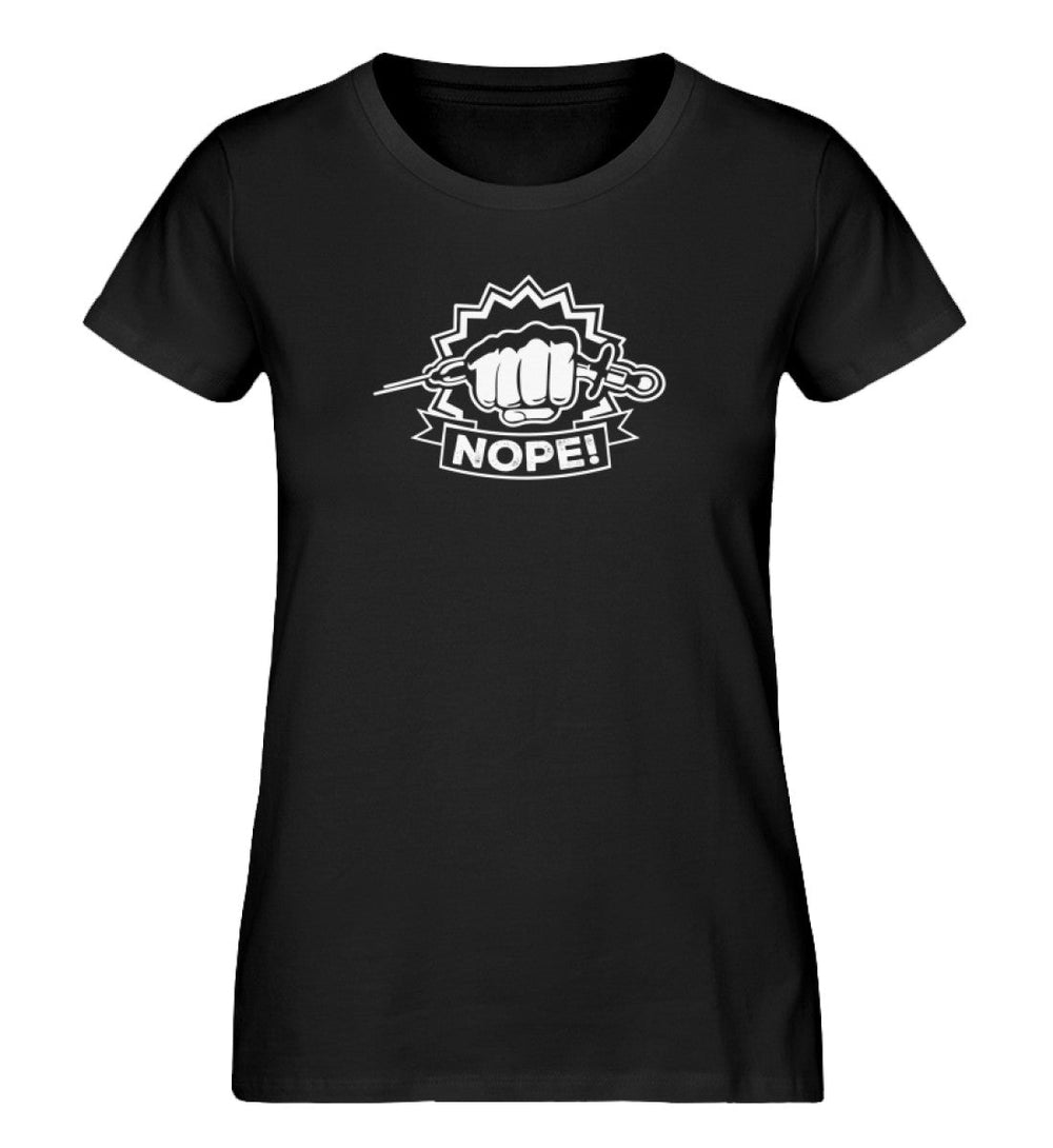 ORGANIC SHIRT MÄDELS • NOPE VACCINE IMPFUNG-HARLEKINSHOP