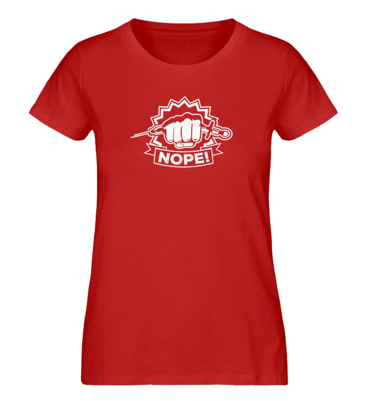 ORGANIC SHIRT MÄDELS • NOPE VACCINE IMPFUNG-HARLEKINSHOP