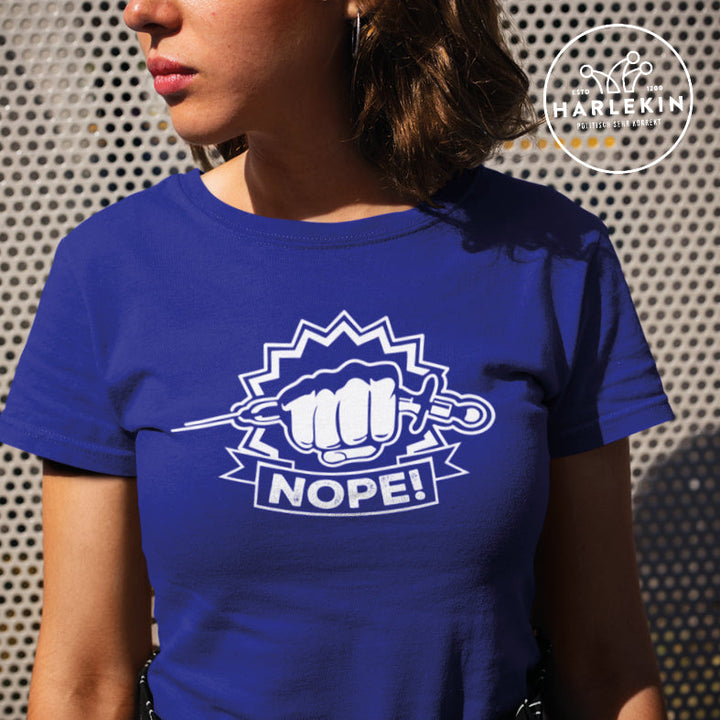 ORGANIC SHIRT MÄDELS • NOPE VACCINE IMPFUNG-HARLEKINSHOP