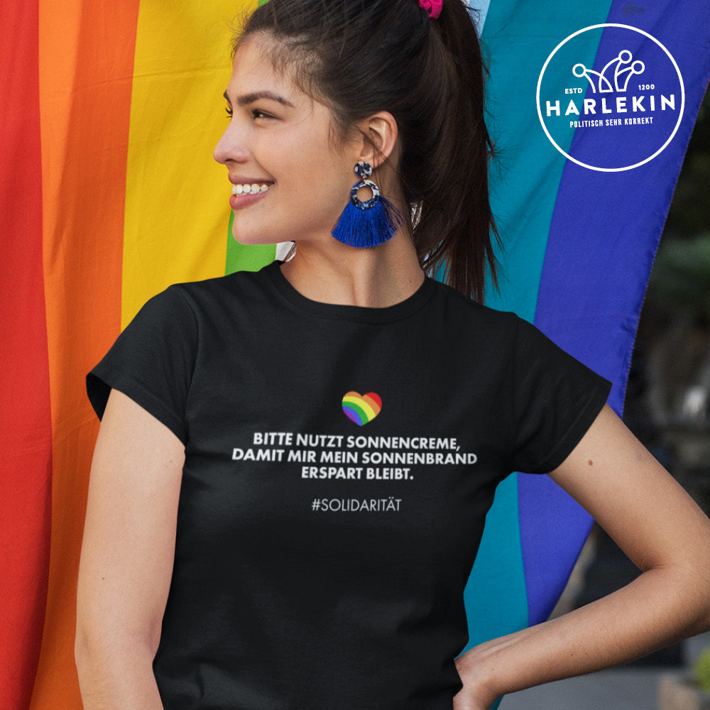 ORGANIC SHIRT MÄDELS • SOLIDARITÄT: SONNENCREME-HARLEKINSHOP