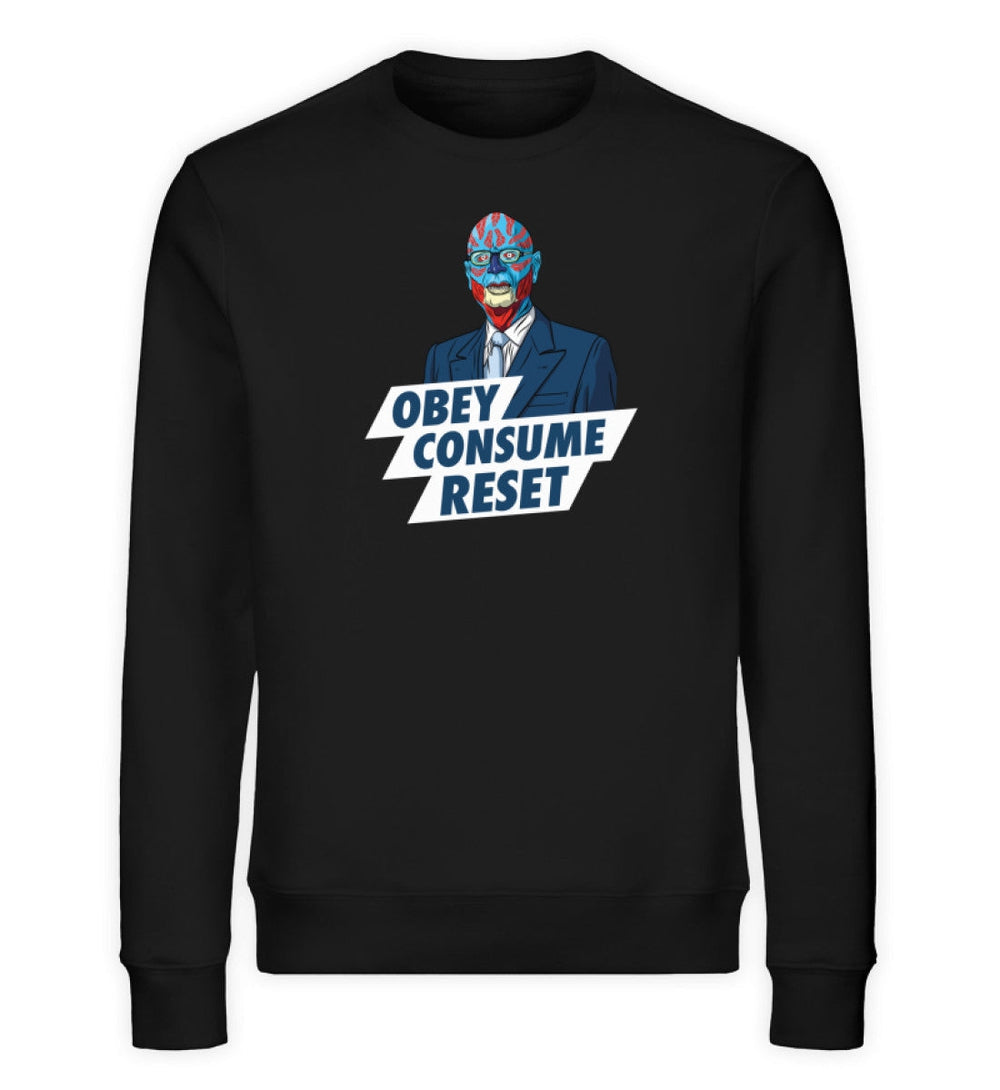 ORGANIC SWEATER MÄDELS • KLAUS: OBEY CONSUME RESET-HARLEKINSHOP