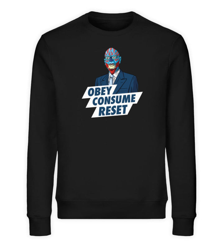 ORGANIC SWEATER MÄDELS • KLAUS: OBEY CONSUME RESET-HARLEKINSHOP