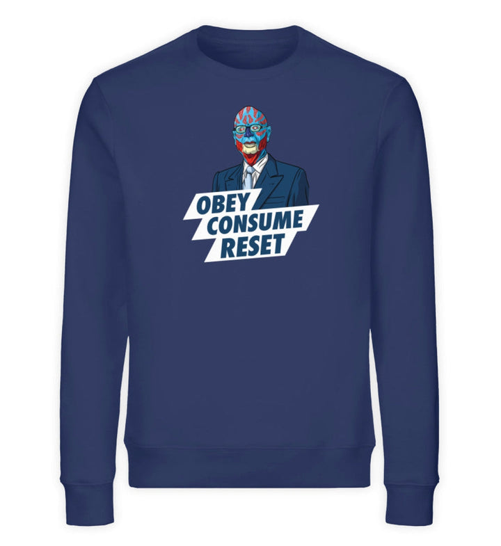 ORGANIC SWEATER MÄDELS • KLAUS: OBEY CONSUME RESET-HARLEKINSHOP