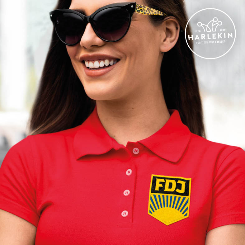 POLOSHIRT MÄDELS / EDLER STICK • FDJ - FARBIG-HARLEKINSHOP