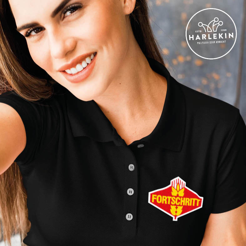 POLOSHIRT MÄDELS / EDLER STICK • FORTSCHRITT - FARBIG-HARLEKINSHOP
