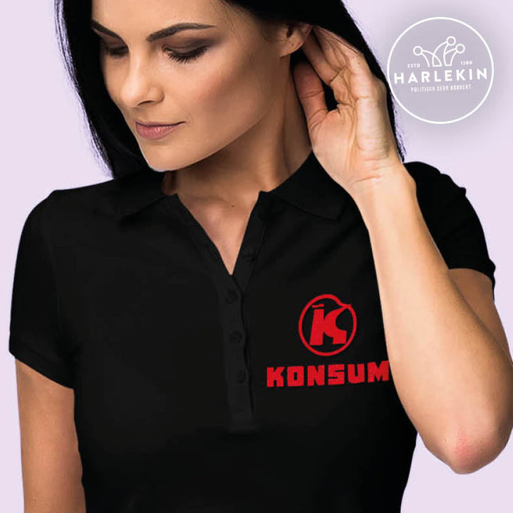 POLOSHIRT MÄDELS / EDLER STICK • KONSUM-HARLEKINSHOP