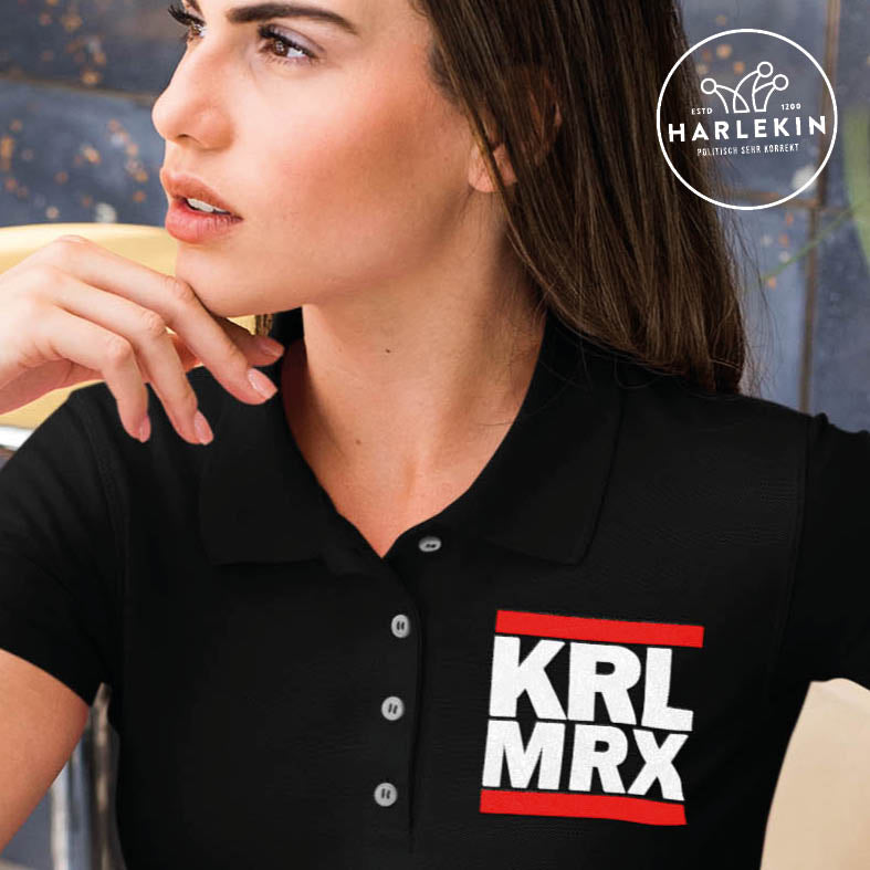 POLOSHIRT MÄDELS / EDLER STICK • KRL MRX / KARL MARX-HARLEKINSHOP