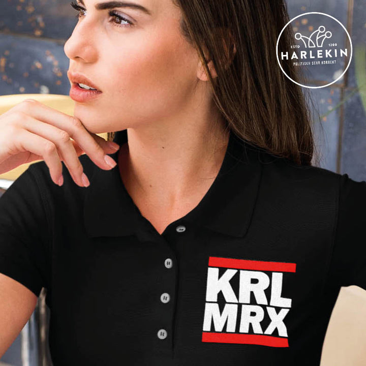 POLOSHIRT MÄDELS / EDLER STICK • KRL MRX / KARL MARX-HARLEKINSHOP