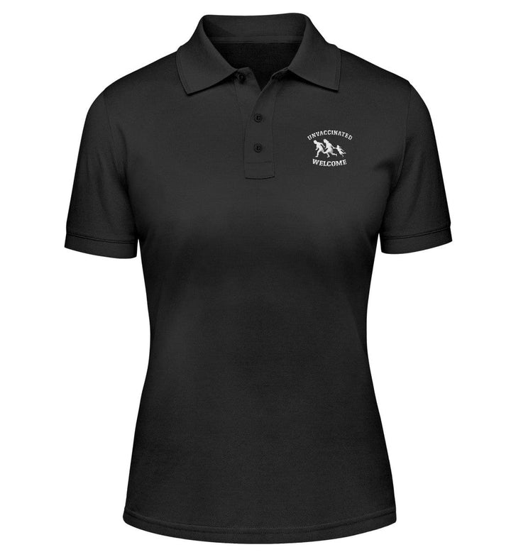 POLOSHIRT MÄDELS / EDLER STICK • UNVACCINATED WELCOME-HARLEKINSHOP