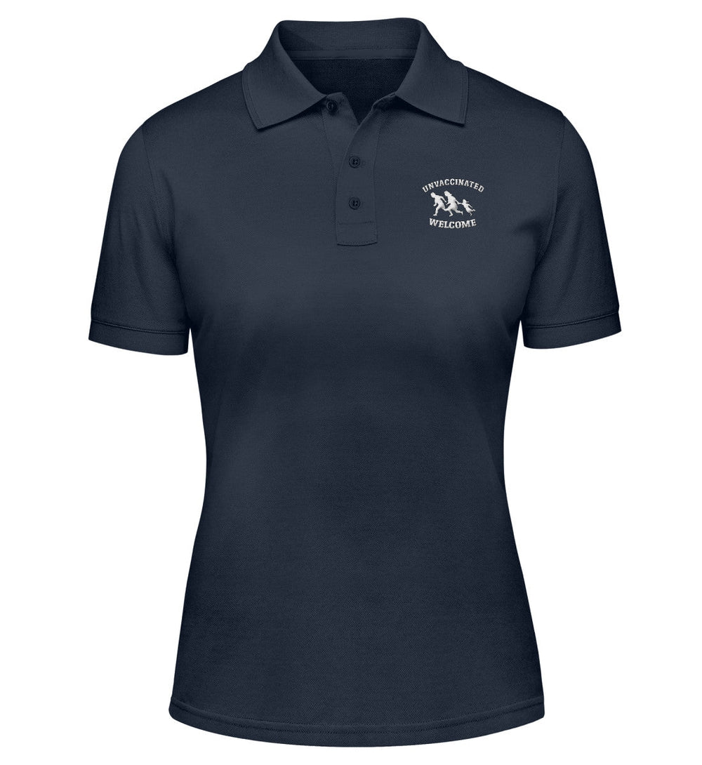 POLOSHIRT MÄDELS / EDLER STICK • UNVACCINATED WELCOME-HARLEKINSHOP