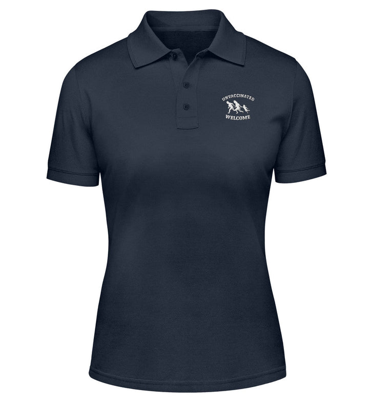 POLOSHIRT MÄDELS / EDLER STICK • UNVACCINATED WELCOME-HARLEKINSHOP