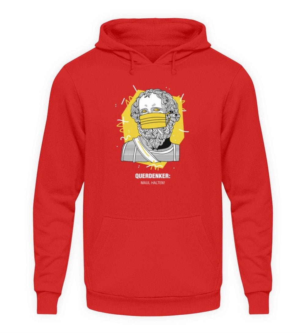 QUERDENKER: MAUL HALTEN HOODIE BUBEN • ARCHIMEDES-HARLEKINSHOP