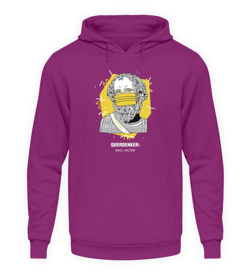 QUERDENKER: MAUL HALTEN HOODIE BUBEN • ARCHIMEDES-HARLEKINSHOP
