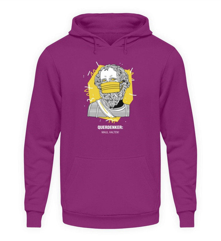 QUERDENKER: MAUL HALTEN HOODIE BUBEN • ARCHIMEDES-HARLEKINSHOP