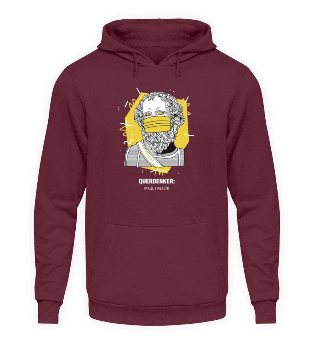 QUERDENKER: MAUL HALTEN HOODIE BUBEN • ARCHIMEDES-HARLEKINSHOP