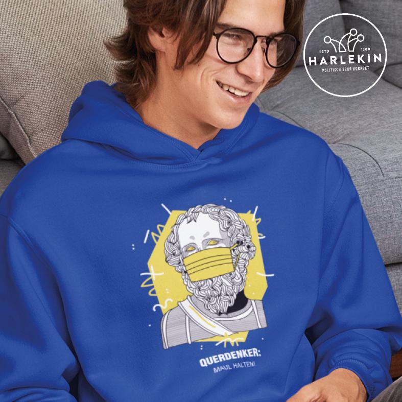 QUERDENKER: MAUL HALTEN HOODIE BUBEN • ARCHIMEDES-HARLEKINSHOP