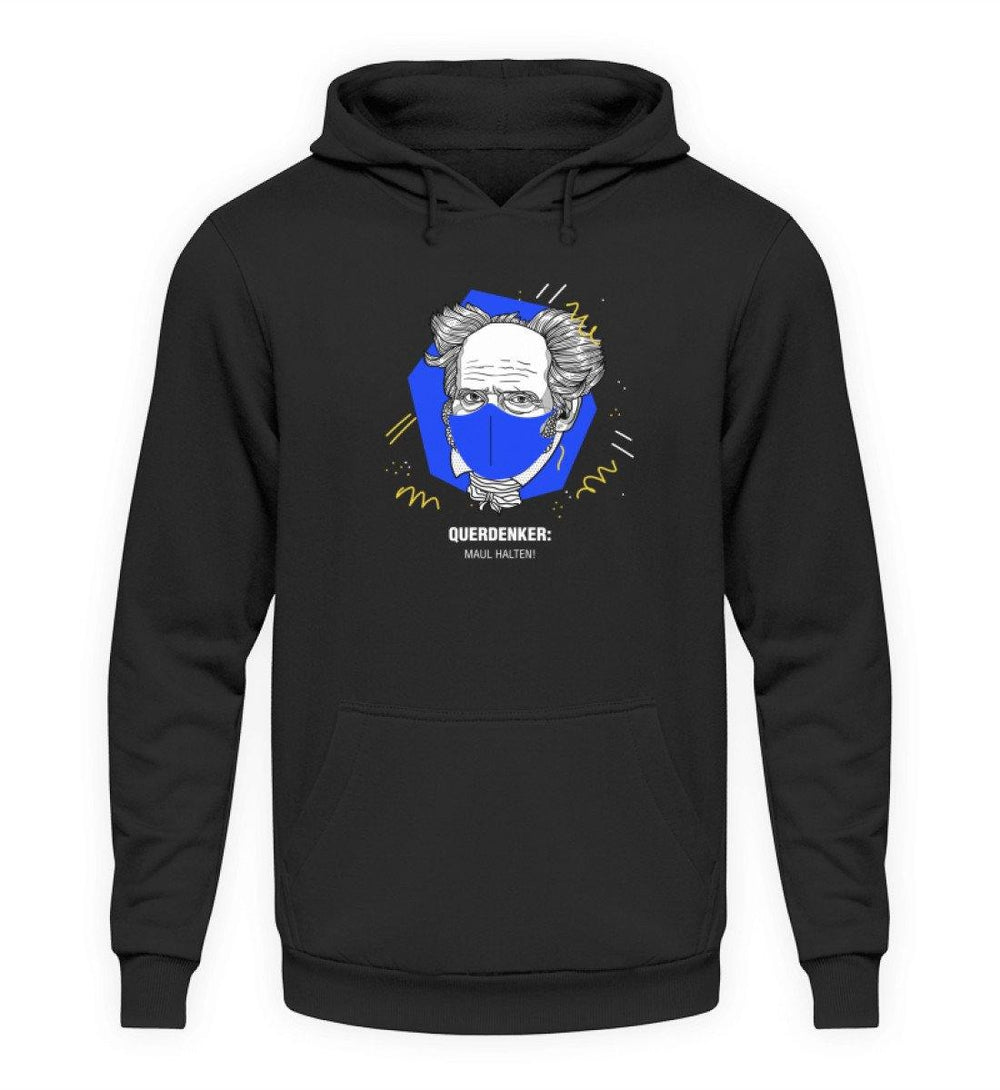 QUERDENKER: MAUL HALTEN HOODIE BUBEN • ARTHUR SCHOPENHAUER-HARLEKINSHOP