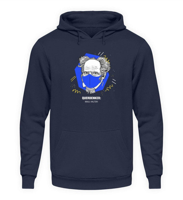 QUERDENKER: MAUL HALTEN HOODIE BUBEN • ARTHUR SCHOPENHAUER-HARLEKINSHOP