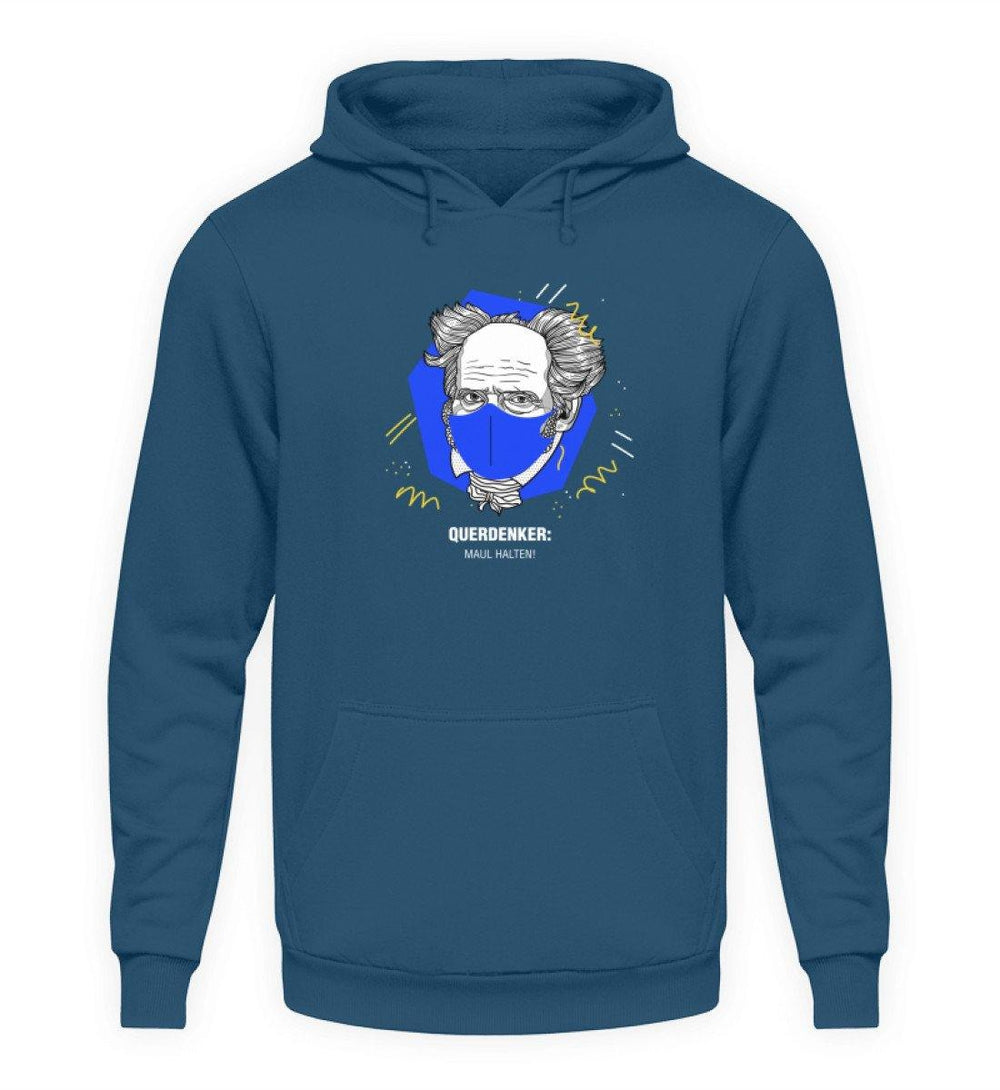 QUERDENKER: MAUL HALTEN HOODIE BUBEN • ARTHUR SCHOPENHAUER-HARLEKINSHOP