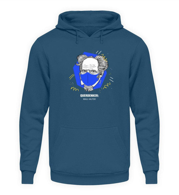 QUERDENKER: MAUL HALTEN HOODIE BUBEN • ARTHUR SCHOPENHAUER-HARLEKINSHOP