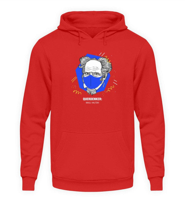 QUERDENKER: MAUL HALTEN HOODIE BUBEN • ARTHUR SCHOPENHAUER-HARLEKINSHOP