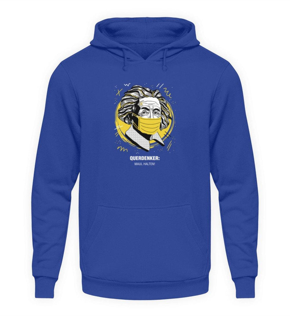 QUERDENKER: MAUL HALTEN HOODIE BUBEN • EINSTEIN-HARLEKINSHOP