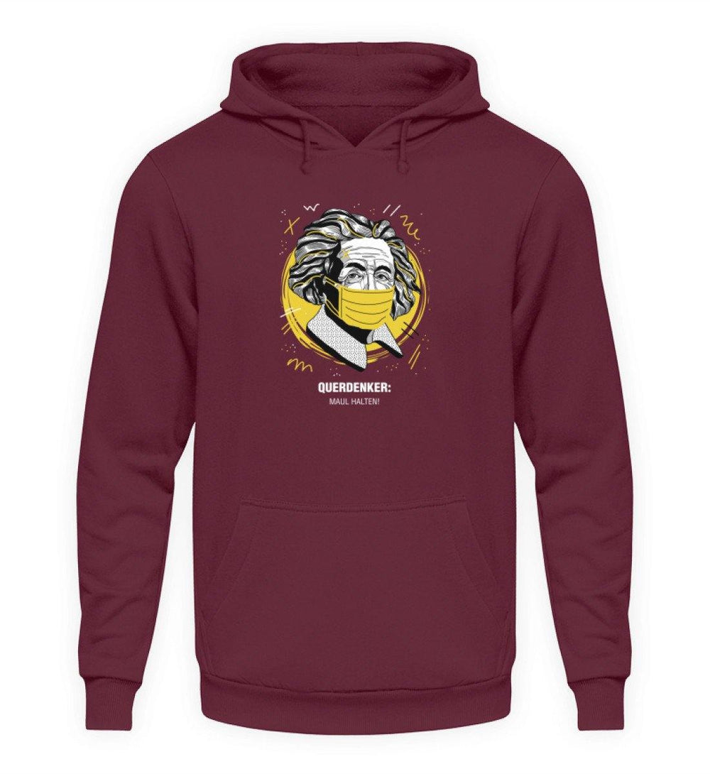 QUERDENKER: MAUL HALTEN HOODIE BUBEN • EINSTEIN-HARLEKINSHOP