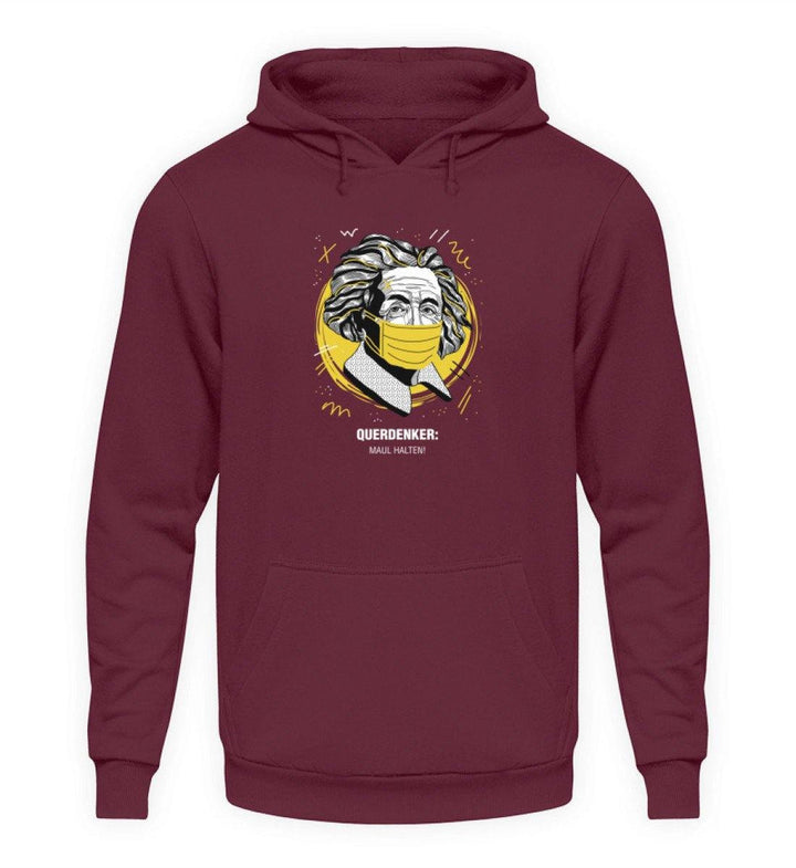 QUERDENKER: MAUL HALTEN HOODIE BUBEN • EINSTEIN-HARLEKINSHOP