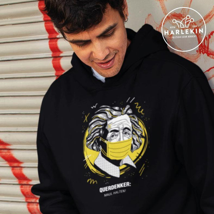 QUERDENKER: MAUL HALTEN HOODIE BUBEN • EINSTEIN-HARLEKINSHOP