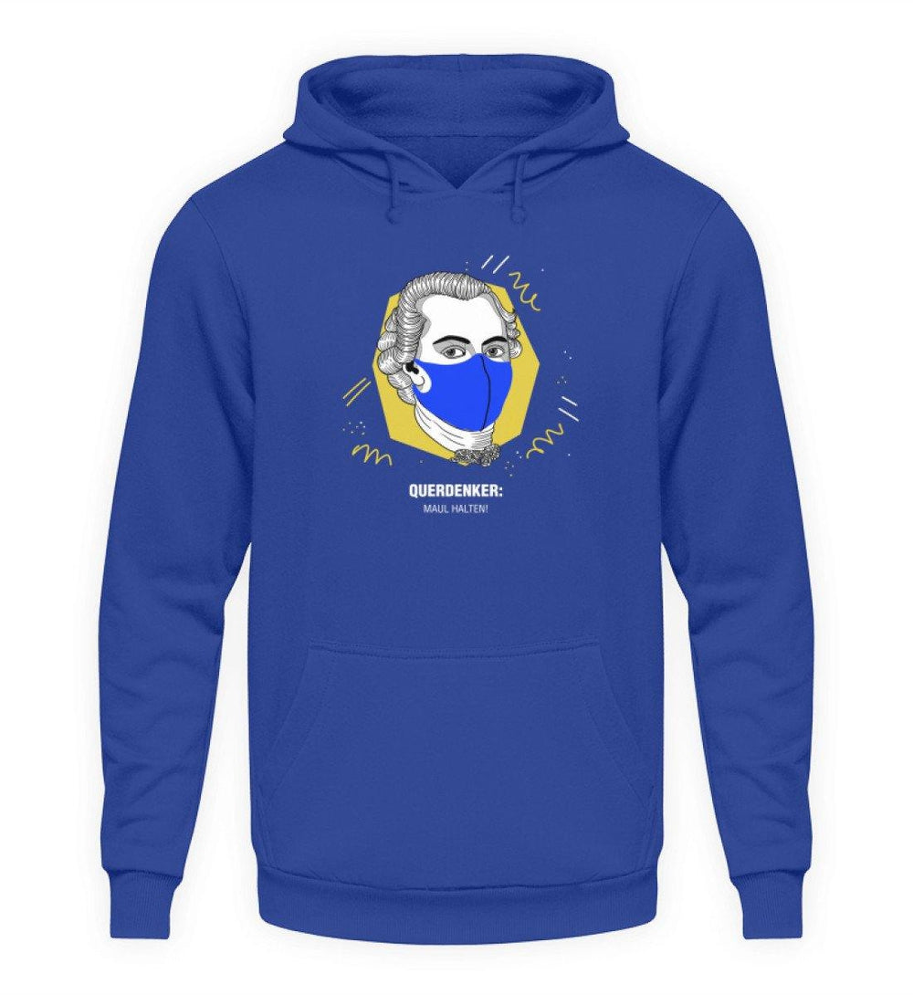 QUERDENKER: MAUL HALTEN HOODIE BUBEN • IMMANUEL KANT-HARLEKINSHOP
